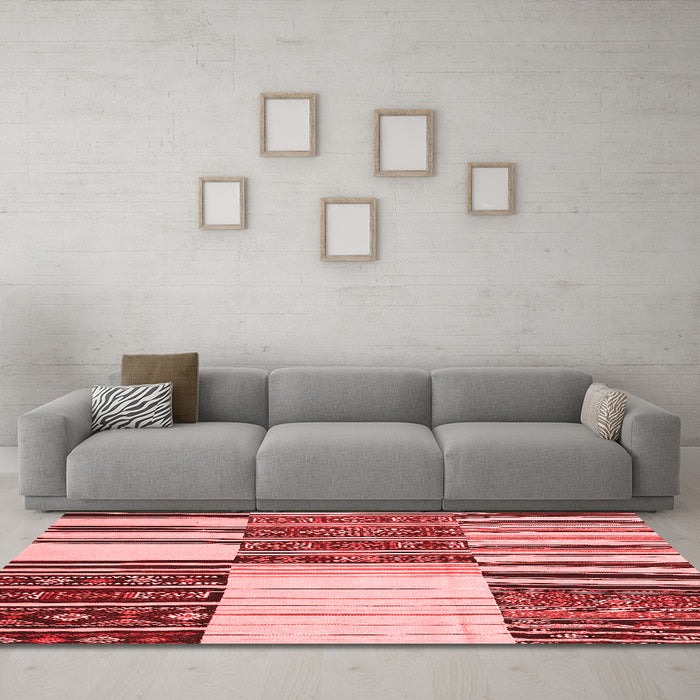 Transitional Red Washable Rugs