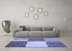 Machine Washable Patchwork Blue Transitional Rug in a Living Room, wshcon2709blu