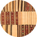 Square Patchwork Orange Transitional Rug, con2709org