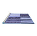 Sideview of Machine Washable Patchwork Blue Transitional Rug, wshcon2709blu