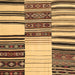 Square Patchwork Brown Transitional Rug, con2709brn