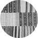 Square Patchwork Gray Transitional Rug, con2709gry