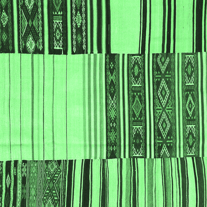 Patchwork Emerald Green Transitional Rug, con2709emgrn