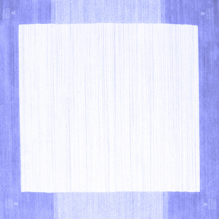 Square Solid Blue Modern Rug, con270blu