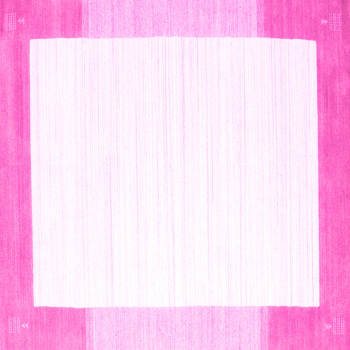 Square Machine Washable Solid Pink Modern Rug, wshcon270pnk