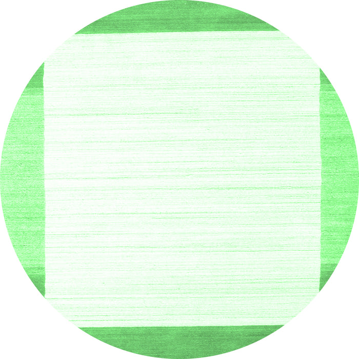 Round Solid Emerald Green Modern Rug, con270emgrn