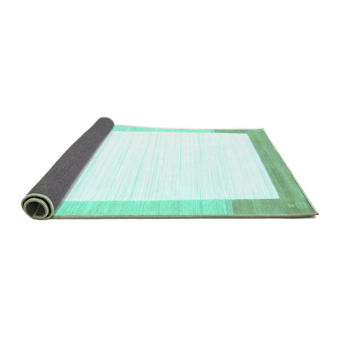 Sideview of Solid Turquoise Modern Rug, con270turq