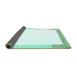 Sideview of Solid Turquoise Modern Rug, con270turq