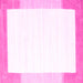 Square Solid Pink Modern Rug, con270pnk