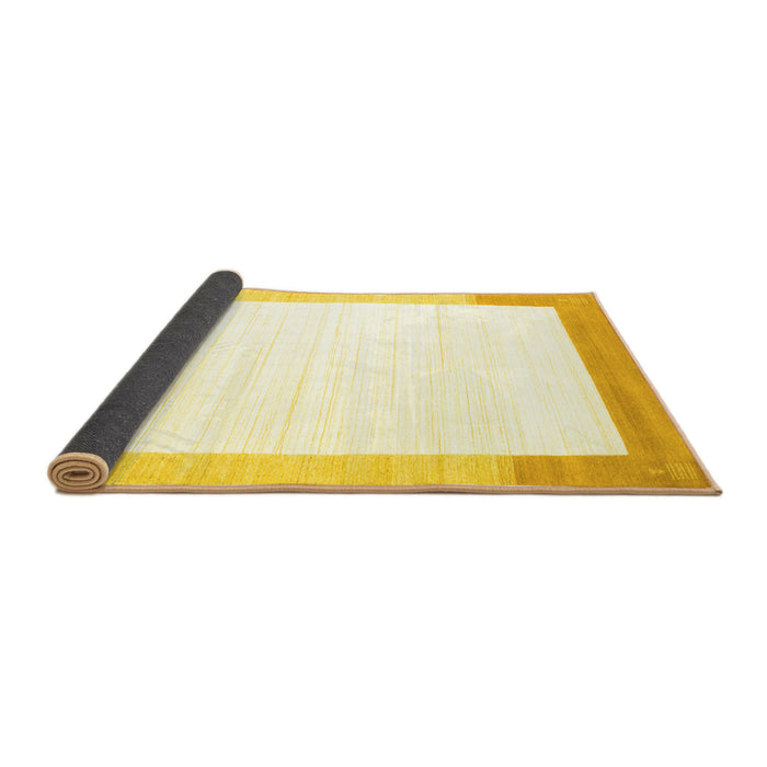 Sideview of Solid Yellow Modern Rug, con270yw