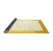 Sideview of Solid Yellow Modern Rug, con270yw