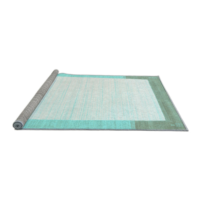 Sideview of Machine Washable Solid Light Blue Modern Rug, wshcon270lblu