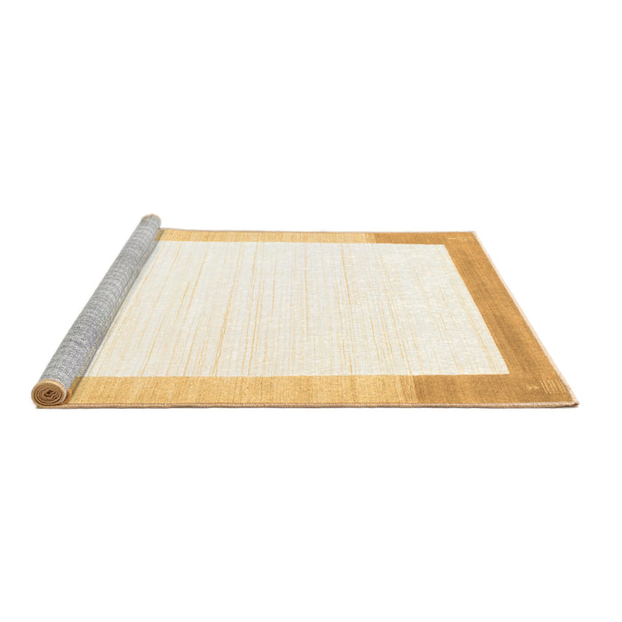 Sideview of Machine Washable Solid Brown Modern Rug, wshcon270brn