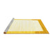 Sideview of Machine Washable Solid Yellow Modern Rug, wshcon270yw