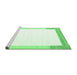 Sideview of Machine Washable Solid Emerald Green Modern Area Rugs, wshcon270emgrn