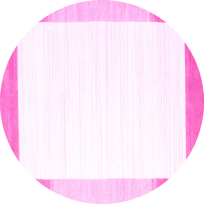 Round Solid Pink Modern Rug, con270pnk