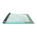 Sideview of Solid Light Blue Modern Rug, con270lblu