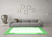 Machine Washable Solid Emerald Green Modern Area Rugs in a Living Room,, wshcon270emgrn