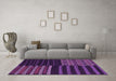 Machine Washable Patchwork Purple Transitional Area Rugs in a Living Room, wshcon2710pur