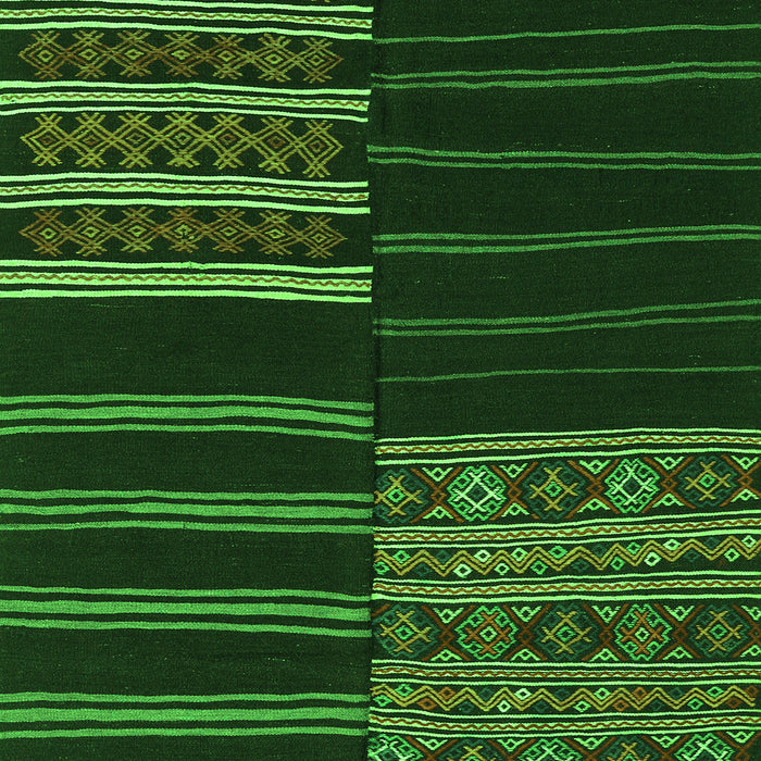 Patchwork Green Transitional Rug, con2710grn