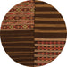Square Patchwork Orange Transitional Rug, con2710org