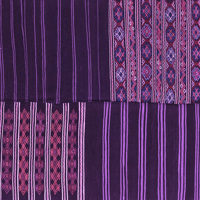 Square Machine Washable Patchwork Purple Transitional Area Rugs, wshcon2710pur