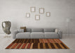 Machine Washable Patchwork Orange Transitional Area Rugs in a Living Room, wshcon2710org