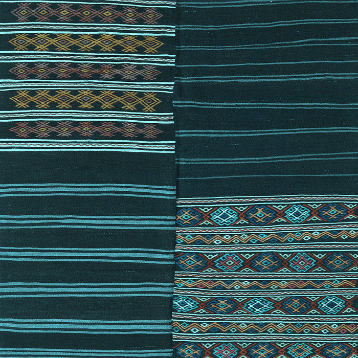 Square Patchwork Light Blue Transitional Rug, con2710lblu