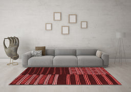 Transitional Red Washable Rugs