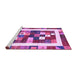 Sideview of Machine Washable Abstract Purple Contemporary Area Rugs, wshcon2711pur