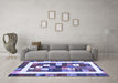 Machine Washable Abstract Blue Contemporary Rug in a Living Room, wshcon2711blu