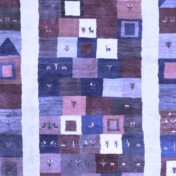 Machine Washable Abstract Blue Contemporary Rug, wshcon2711blu