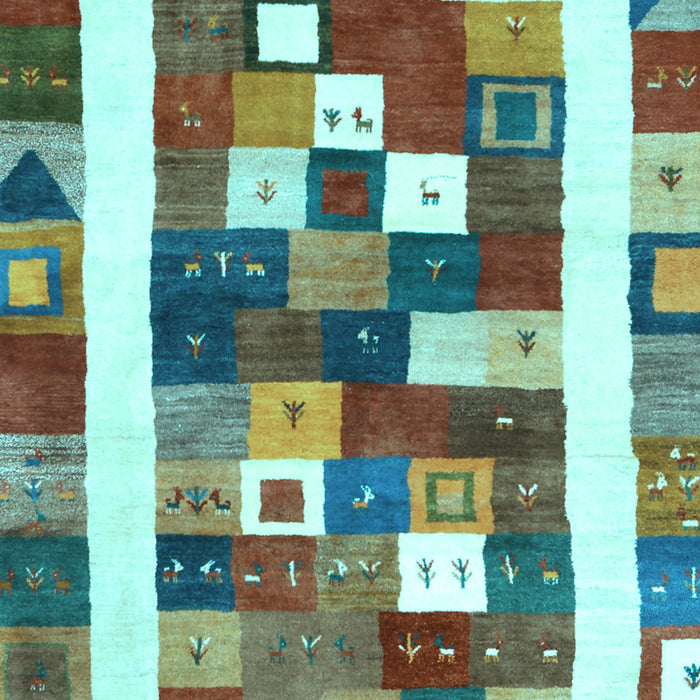 Machine Washable Abstract Light Blue Contemporary Rug, wshcon2711lblu