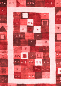 Abstract Red Contemporary Rug, con2711red