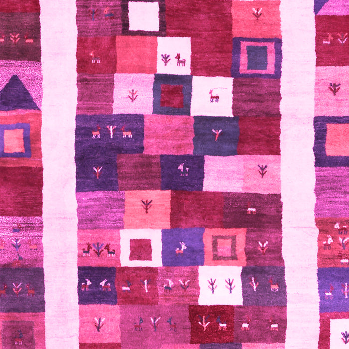 Machine Washable Abstract Pink Contemporary Rug, wshcon2711pnk