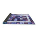 Sideview of Abstract Blue Contemporary Rug, con2711blu