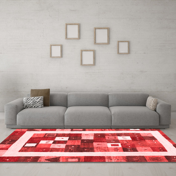 Contemporary Red Washable Rugs
