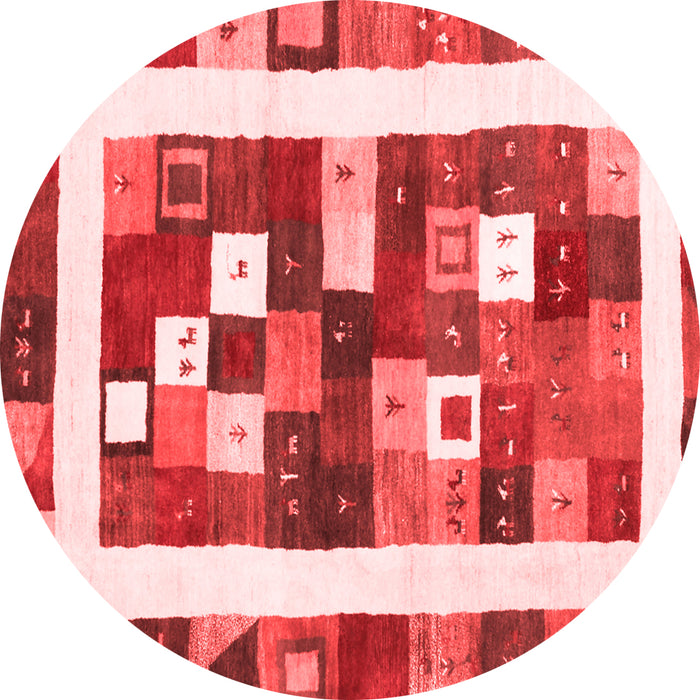 Machine Washable Abstract Red Contemporary Rug, wshcon2711red