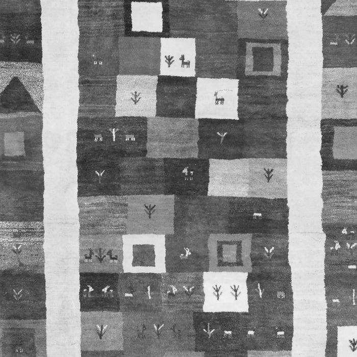 Serging Thickness of Machine Washable Abstract Gray Contemporary Rug, wshcon2711gry