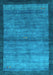 Machine Washable Abstract Light Blue Contemporary Rug, wshcon2712lblu