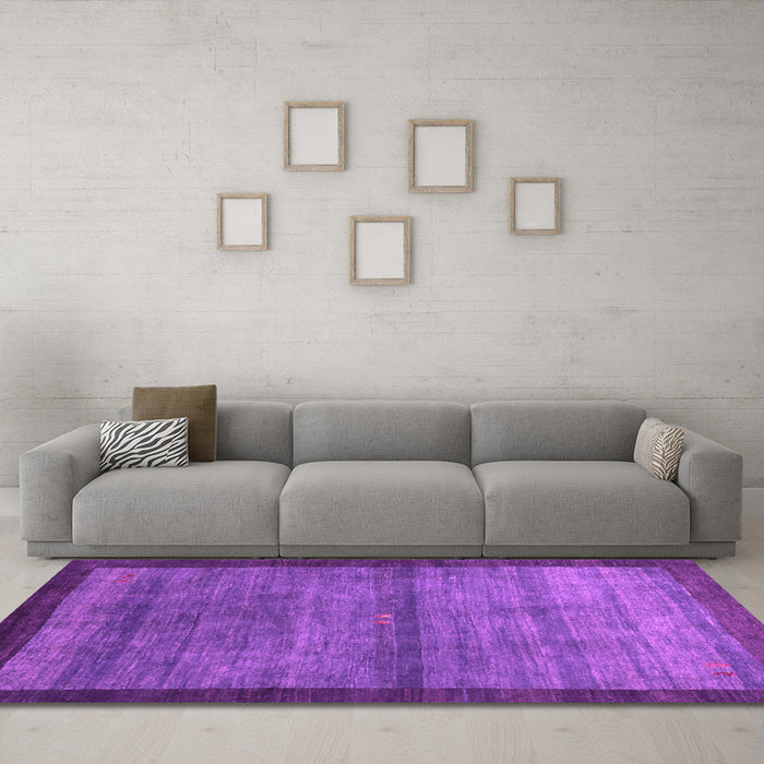 Machine Washable Abstract Pink Contemporary Rug in a Living Room, wshcon2712pnk