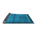 Sideview of Abstract Light Blue Contemporary Rug, con2712lblu