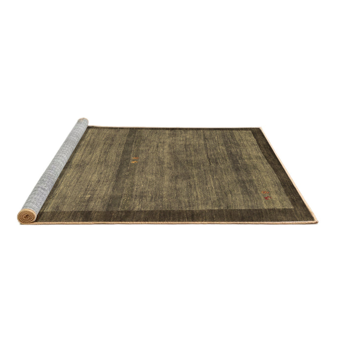 Sideview of Machine Washable Abstract Brown Contemporary Rug, wshcon2712brn