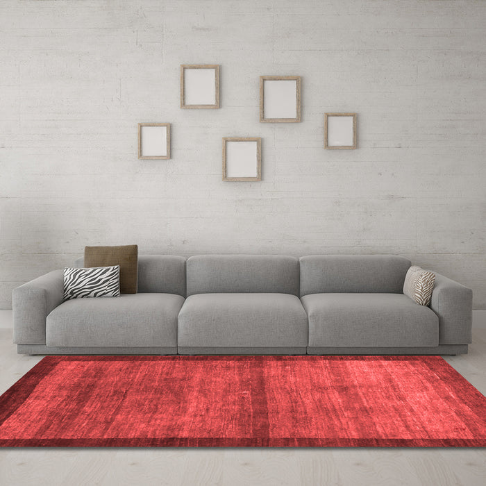 Contemporary Red Washable Rugs