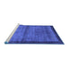 Sideview of Machine Washable Abstract Blue Contemporary Rug, wshcon2712blu