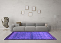 Machine Washable Abstract Purple Contemporary Rug, wshcon2712pur