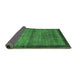 Sideview of Abstract Emerald Green Contemporary Rug, con2712emgrn