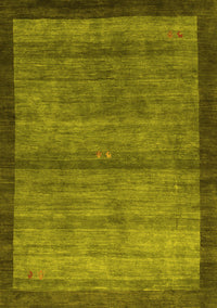 Abstract Yellow Contemporary Rug, con2712yw