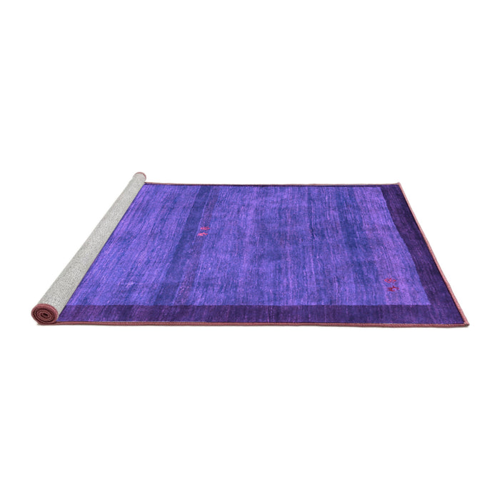 Sideview of Machine Washable Abstract Purple Contemporary Area Rugs, wshcon2712pur