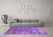 Machine Washable Abstract Purple Contemporary Area Rugs in a Living Room, wshcon2713pur